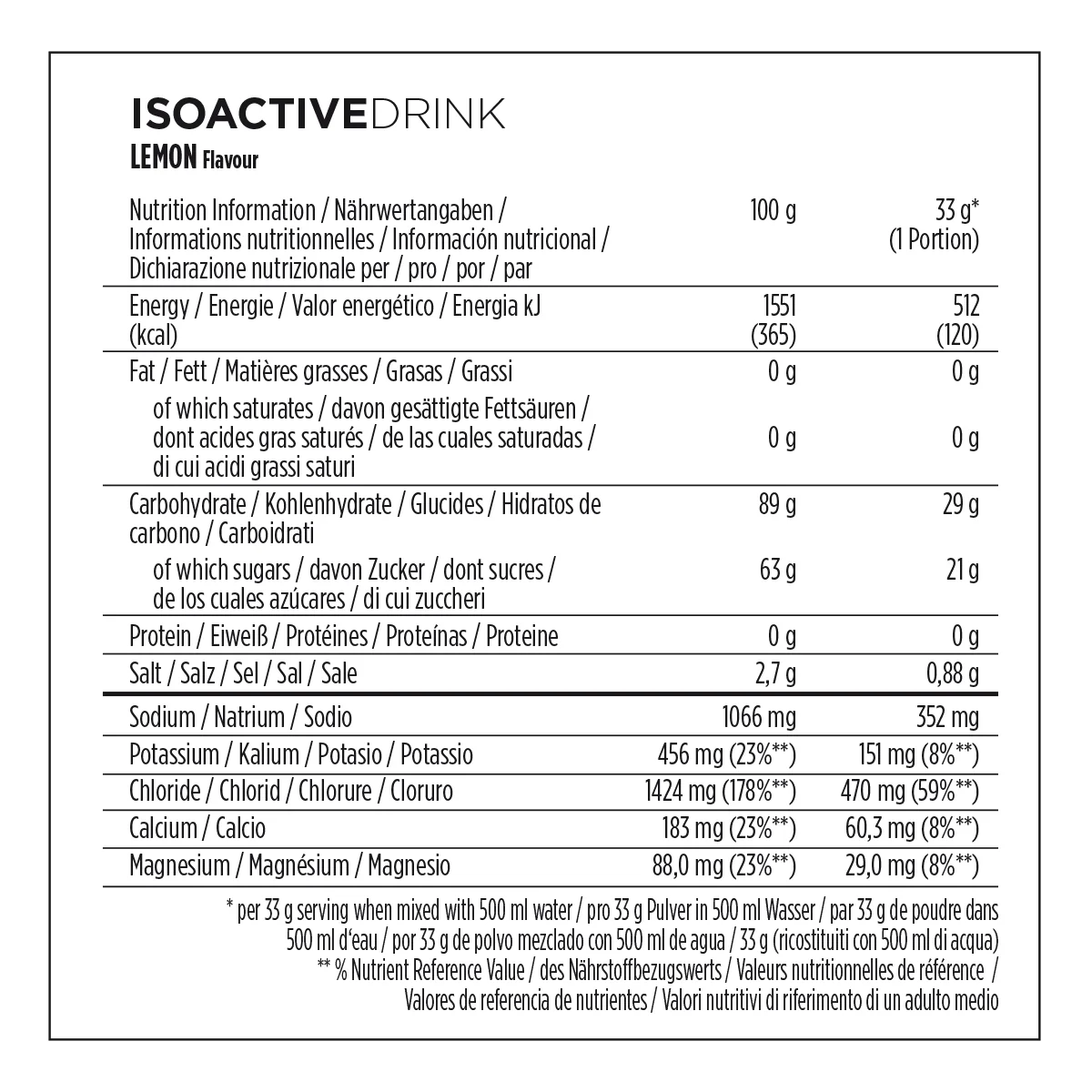 PowerBar IsoActive- Lemon 1.3kg - Image 2
