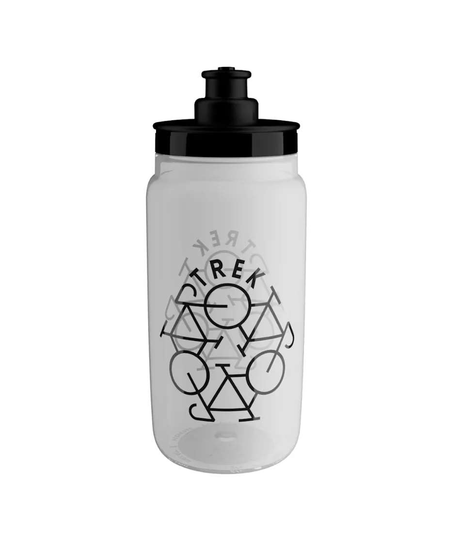 Trek Flag Water Bottle 550ml- Clear/ Black