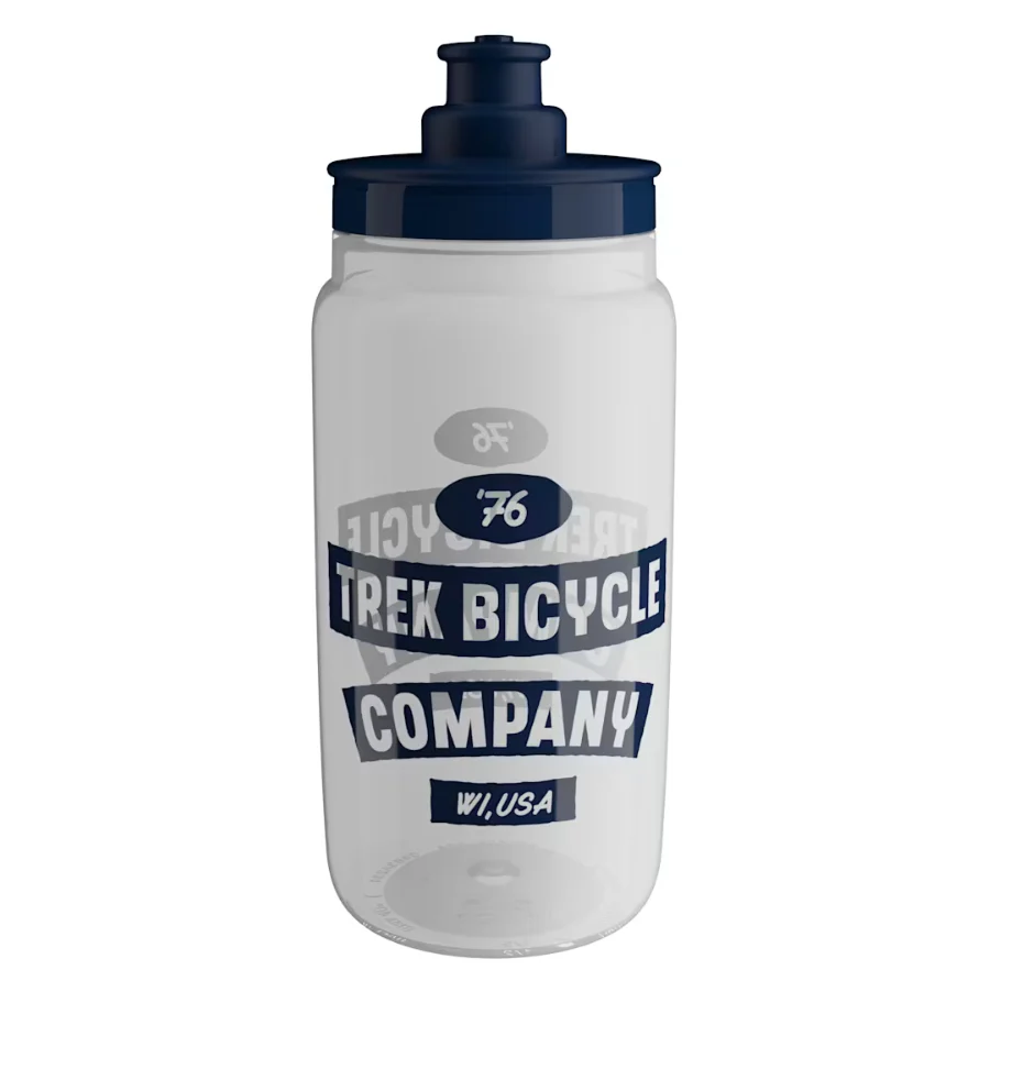 Trek Flag Water Bottle 550ml- Dark Blue/ Clear