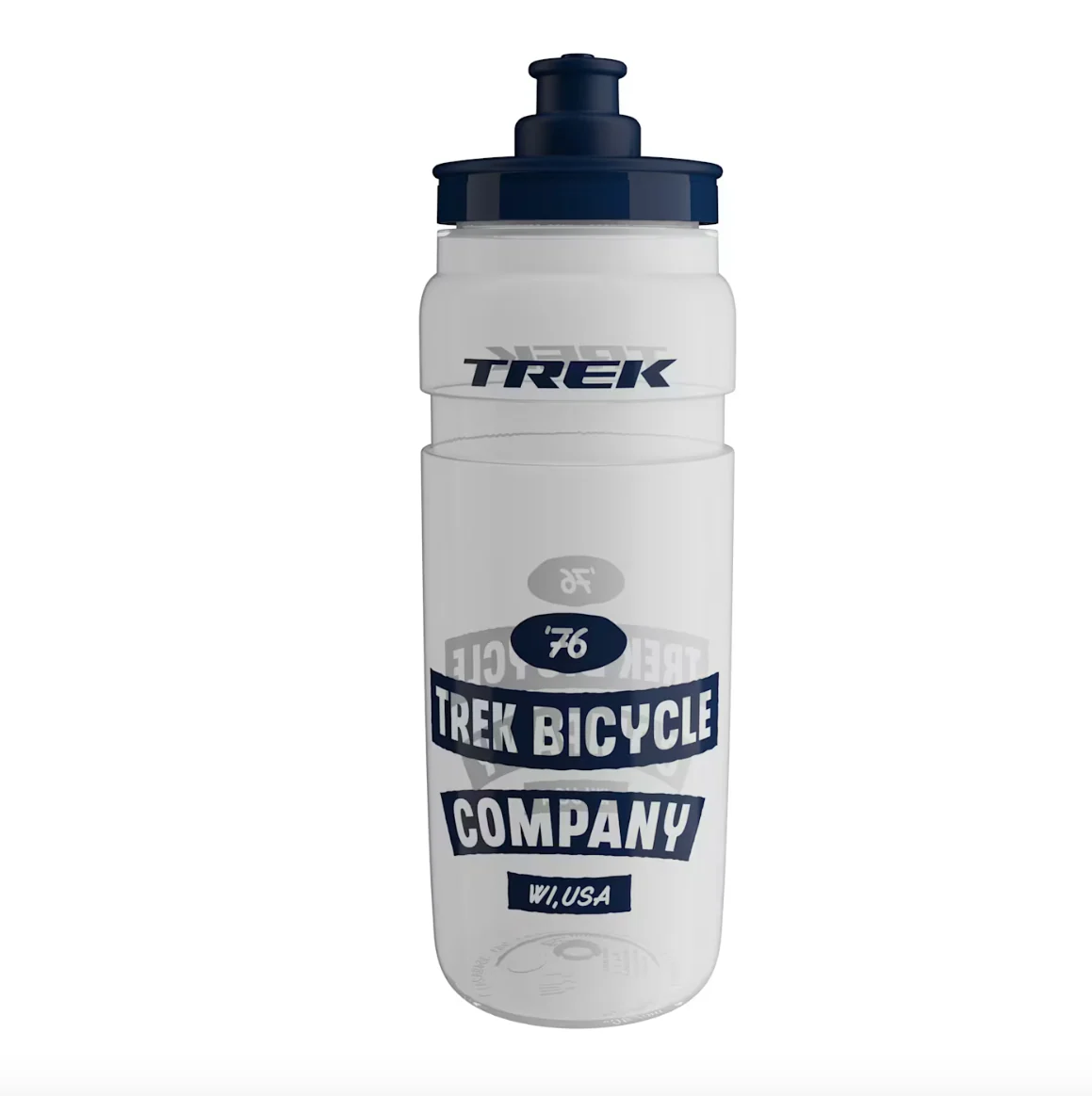 Trek Flag Water Bottle 740ml- Dark Blue/ Clear