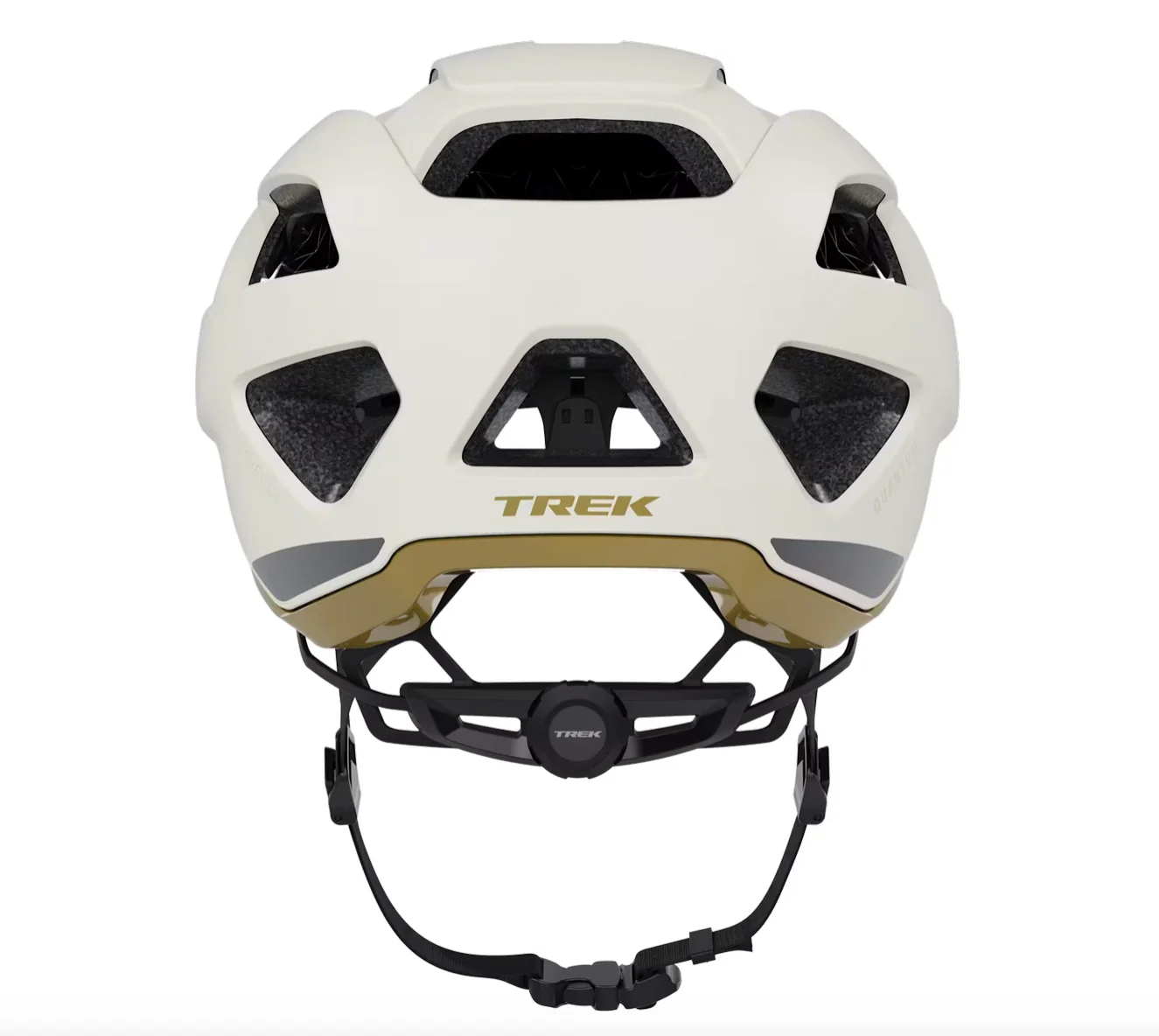 Trek Quantum WaveCel Mountain Bike Helmet-  Matte White/ Old style Gold - Image 6